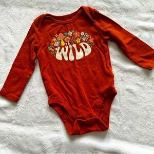 5/$15 Wild Long Sleeved Onesie, 6-12